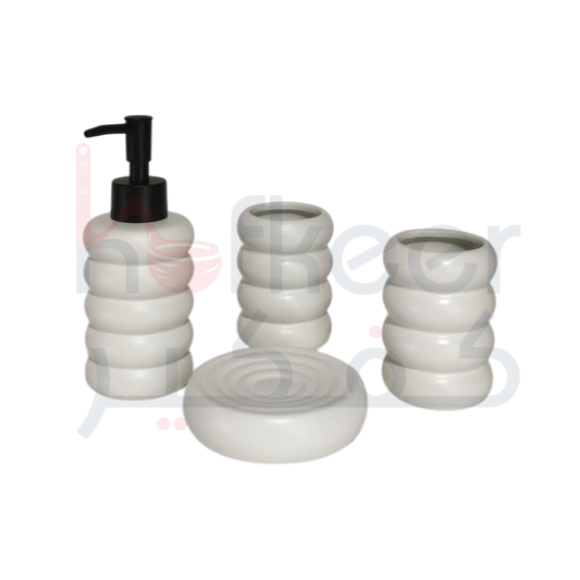 Ceramic Bathroom Set - 4 Pcs