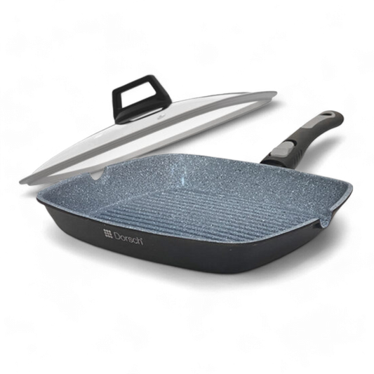 Dorsch Non-Stick Grill Pan with Lid - 28 Cm