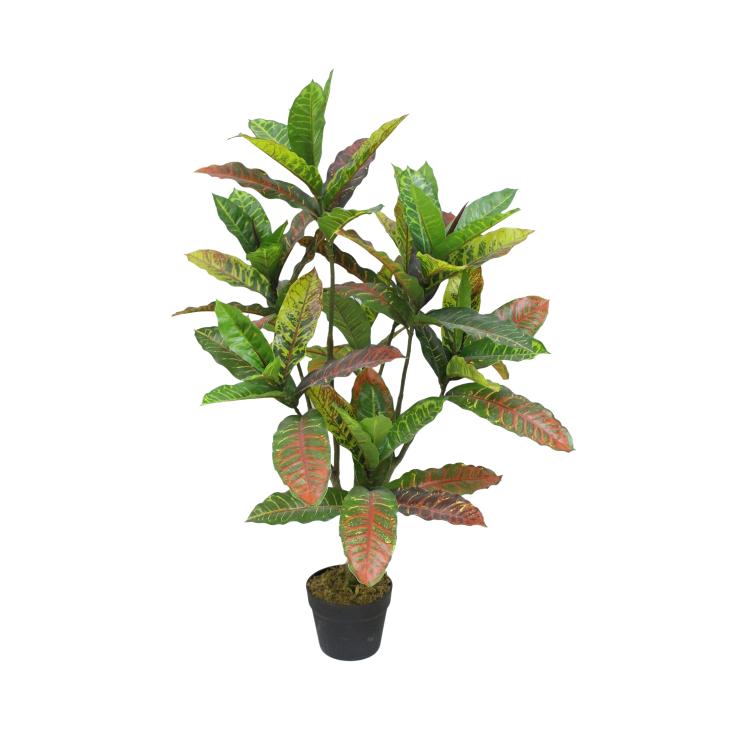 Artificial Croton Plant in Pot – Colorful Decorative Greenery 1m