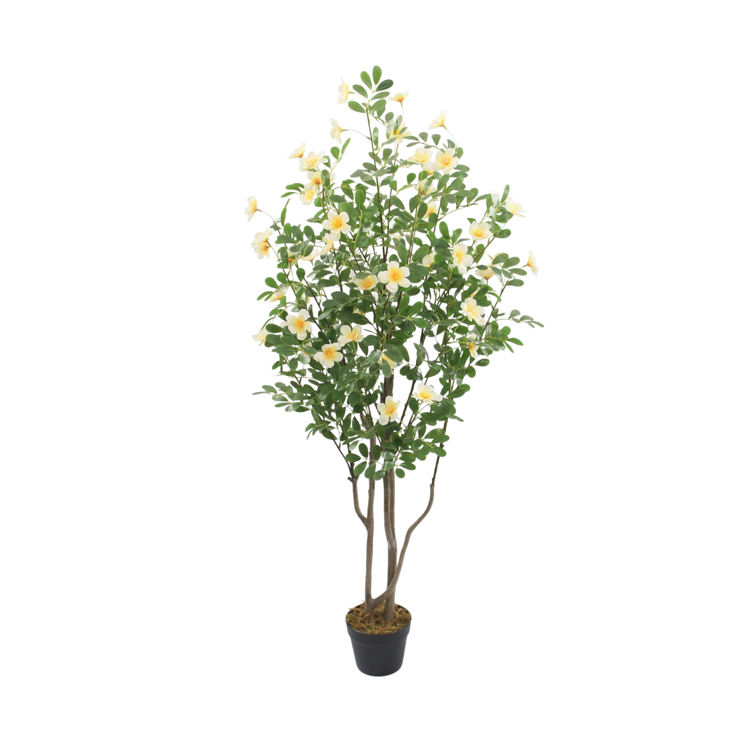 Artificial Flowering Tree – White Blossom Potted Décor