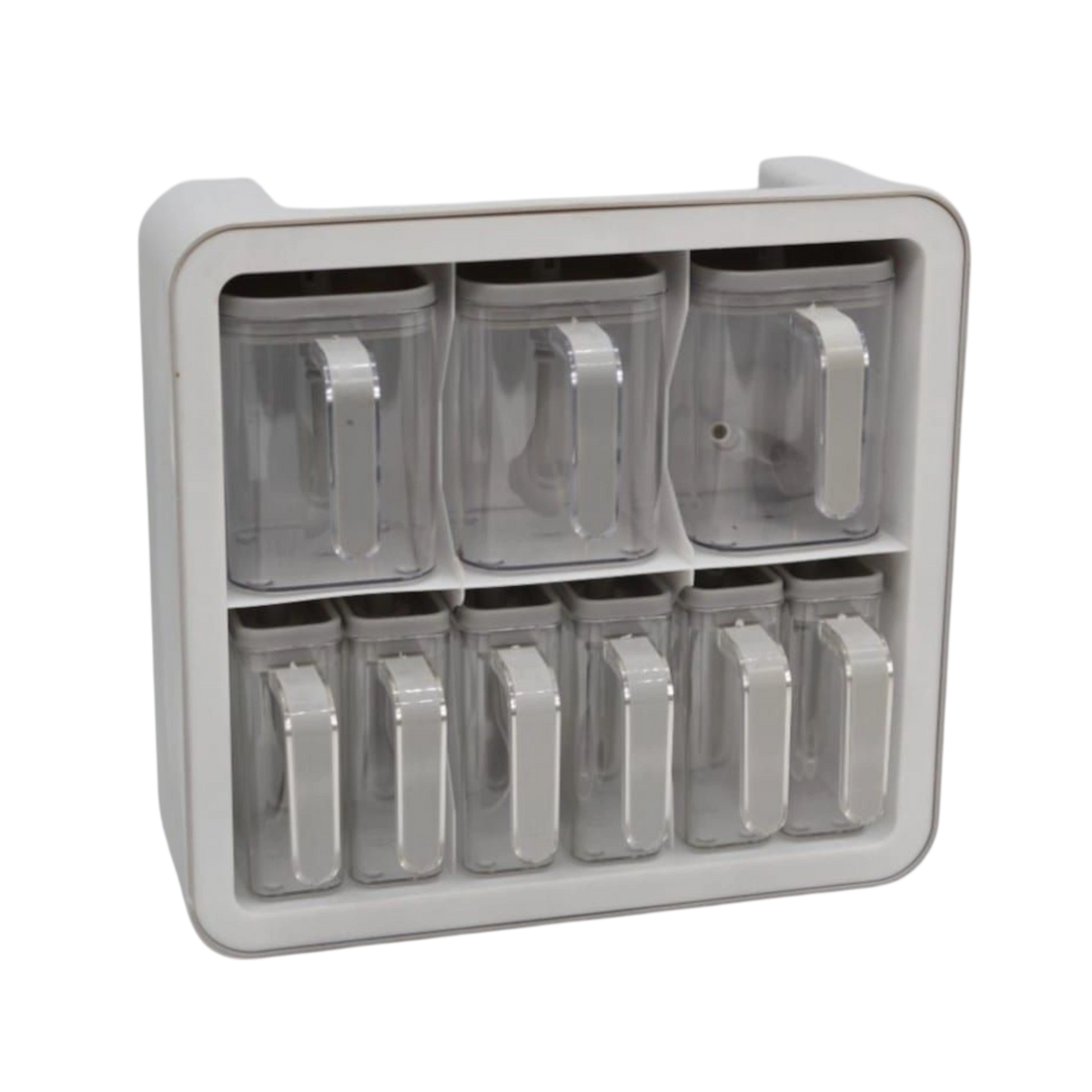 Wall-Mount Spice & Condiment Dispenser white Set – 9-Piece