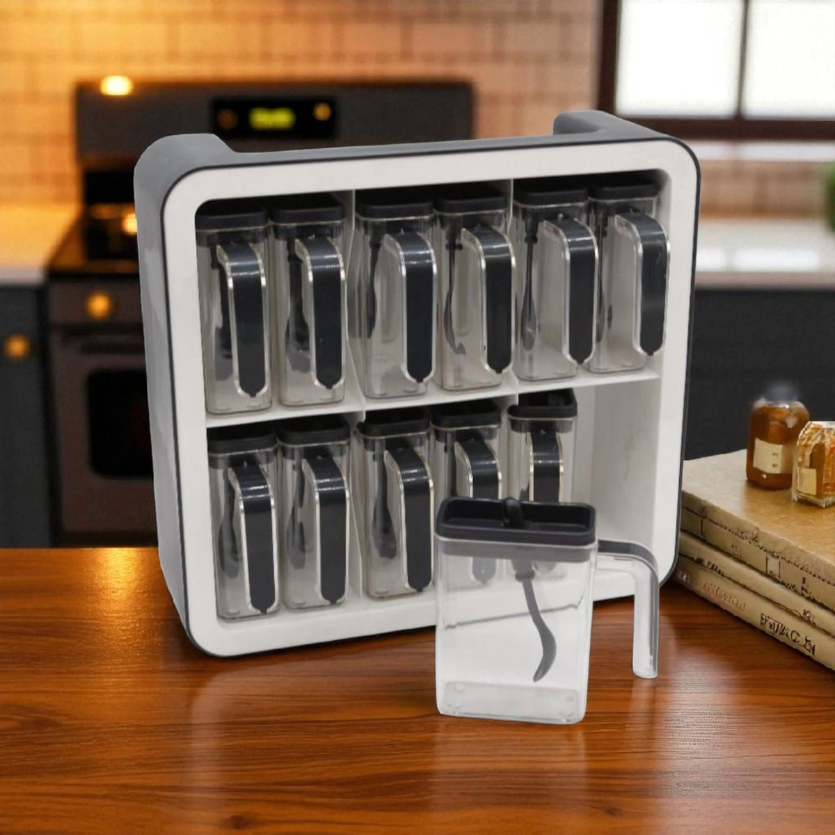 Wall-Mount Spice & Condiment Dispenser Set – 9-Piece