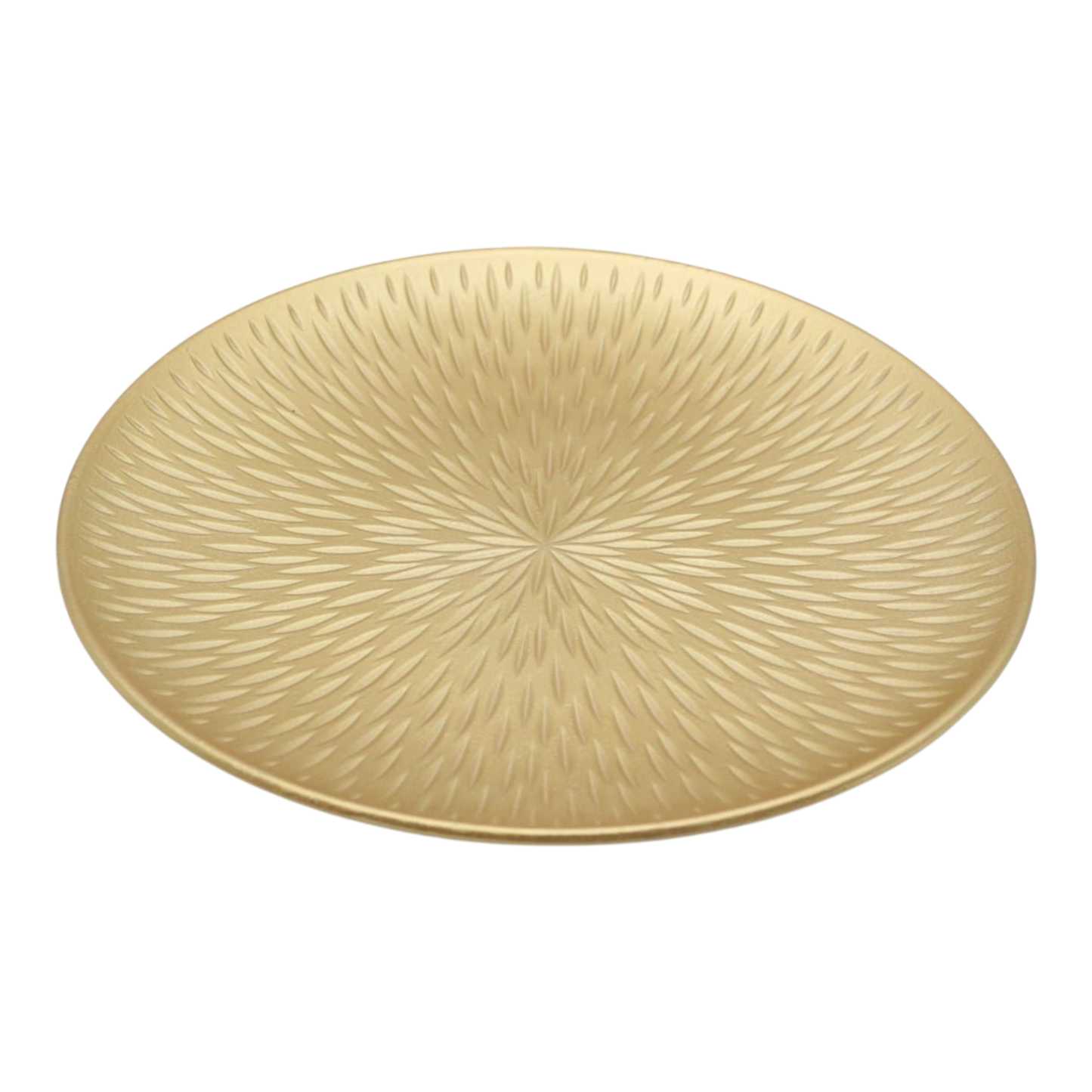 Spiral Design Decorative Plate – Gold Finish