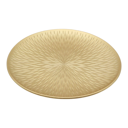 Spiral Design Decorative Plate – Gold Finish