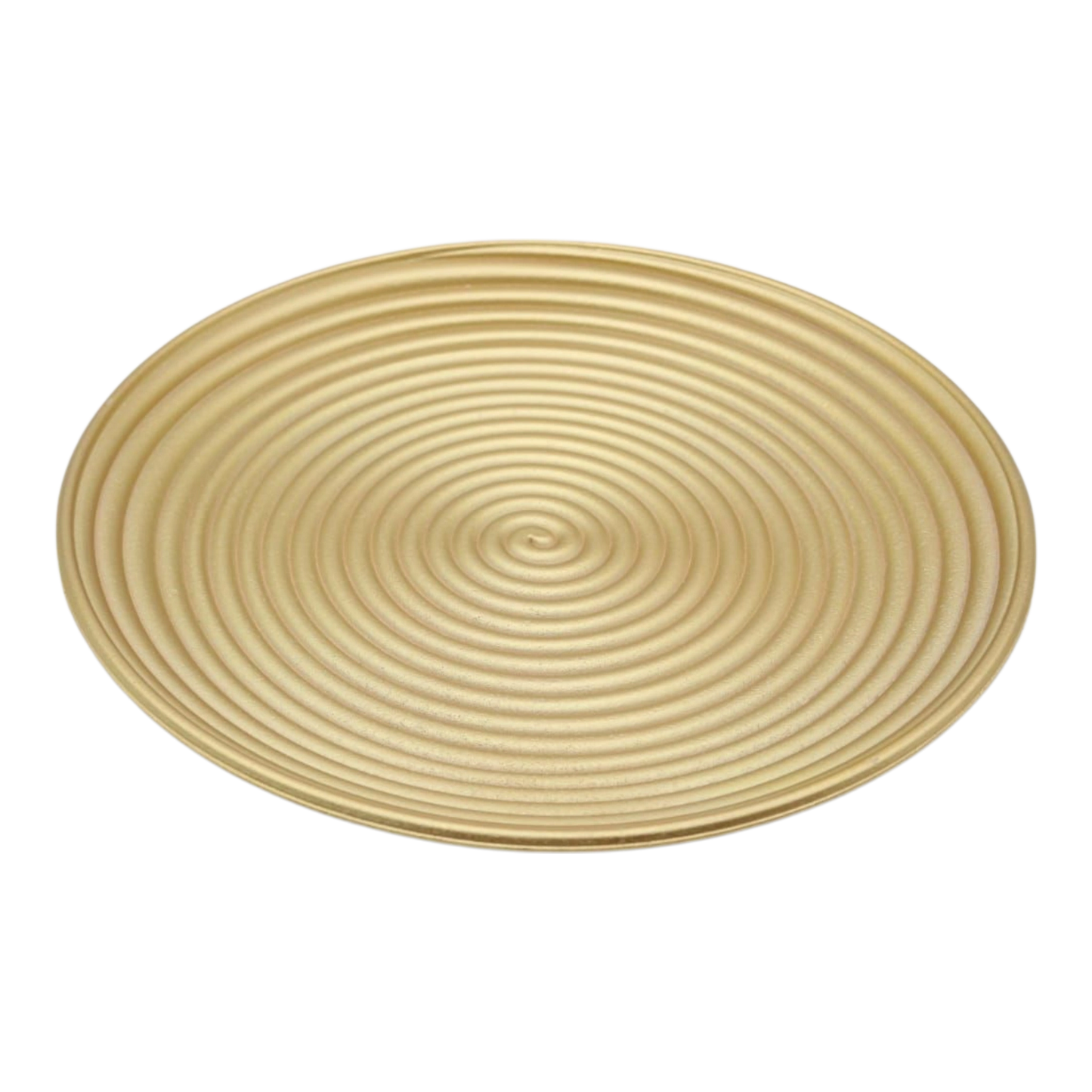 Spiral Design Decorative Plate – Gold Finish