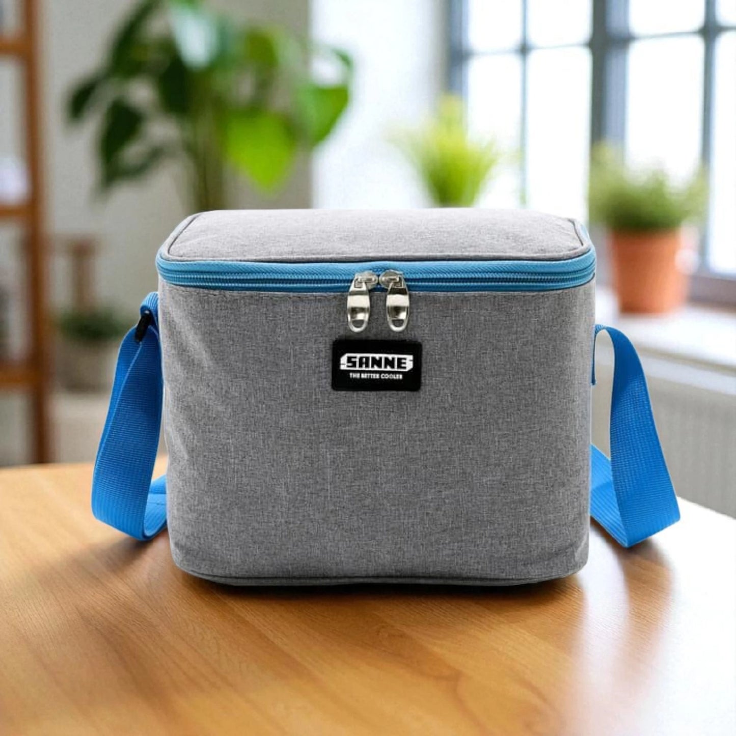 Sanne Insulated Lunch Bag – Grey & Blue