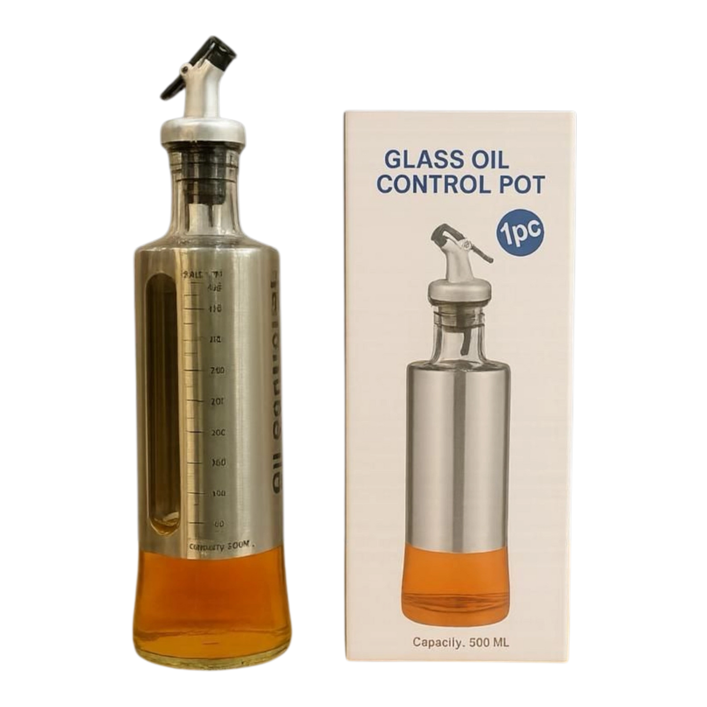 500ml Glass Oil Dispenser with Control Spout