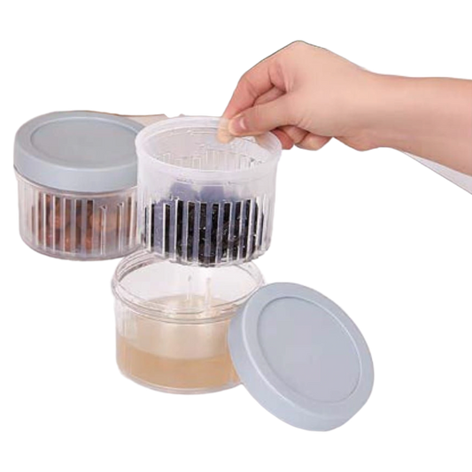 3-in-1 Snack & Pickle Storage Jar with Strainer