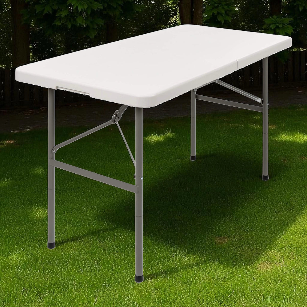 Portable Rectugaler Table Folding Rectangular Table – Portable & Heavy-Duty Design 120cm weight ...