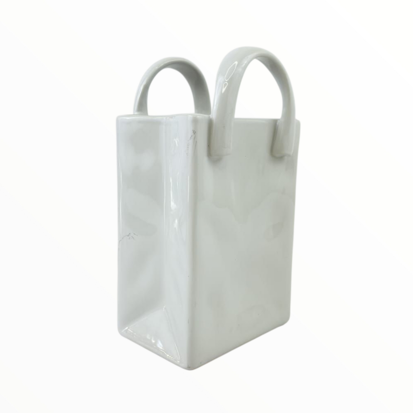Minimalist Bag Vase – Modern Ceramic Decorative Flower Holder