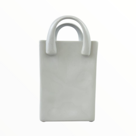 Minimalist Bag Vase – Modern Ceramic Decorative Flower Holder