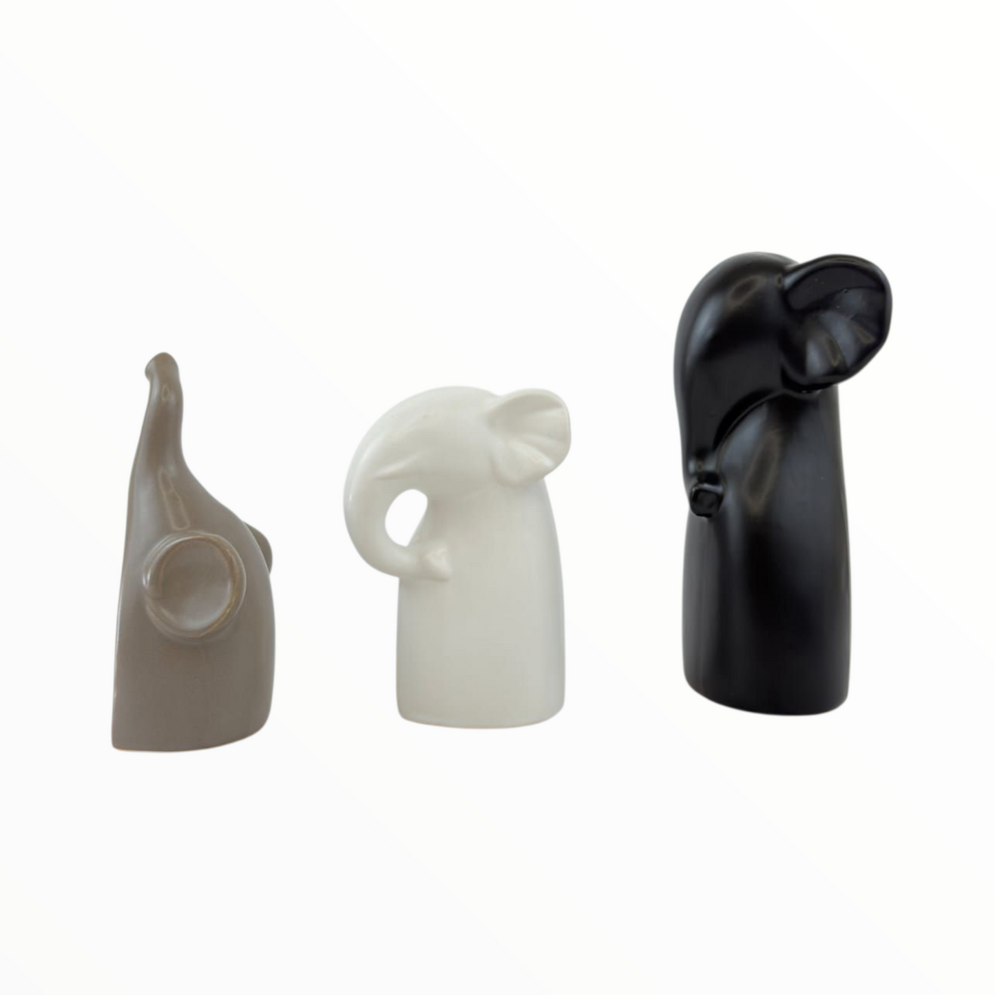 Minimalist Elephant Figurine Set – Modern Home Decor