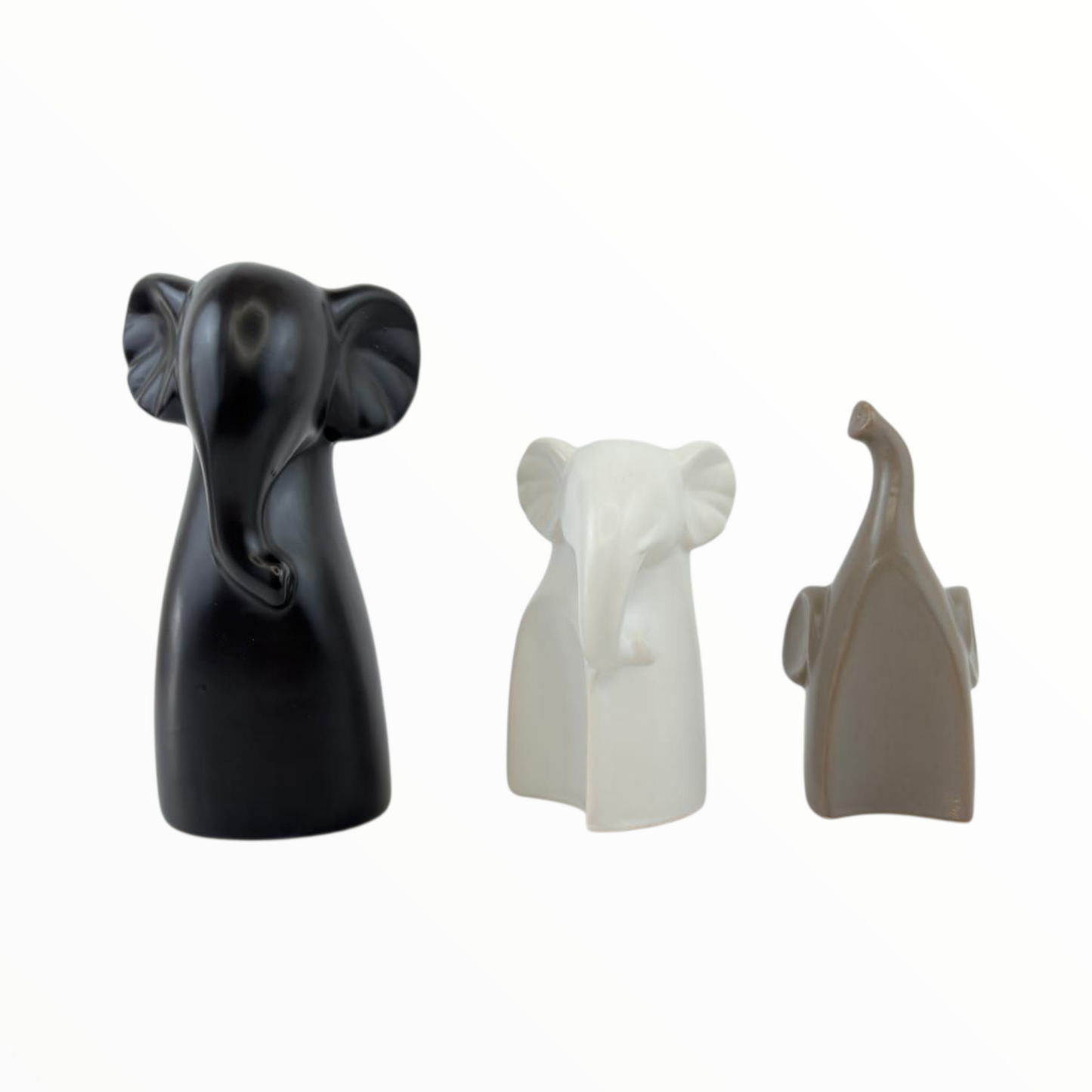 Minimalist Elephant Figurine Set – Modern Home Decor