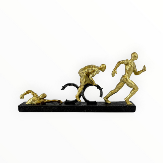 Triathlon Athlete Sculpture – Swim, Bike & Run Decor