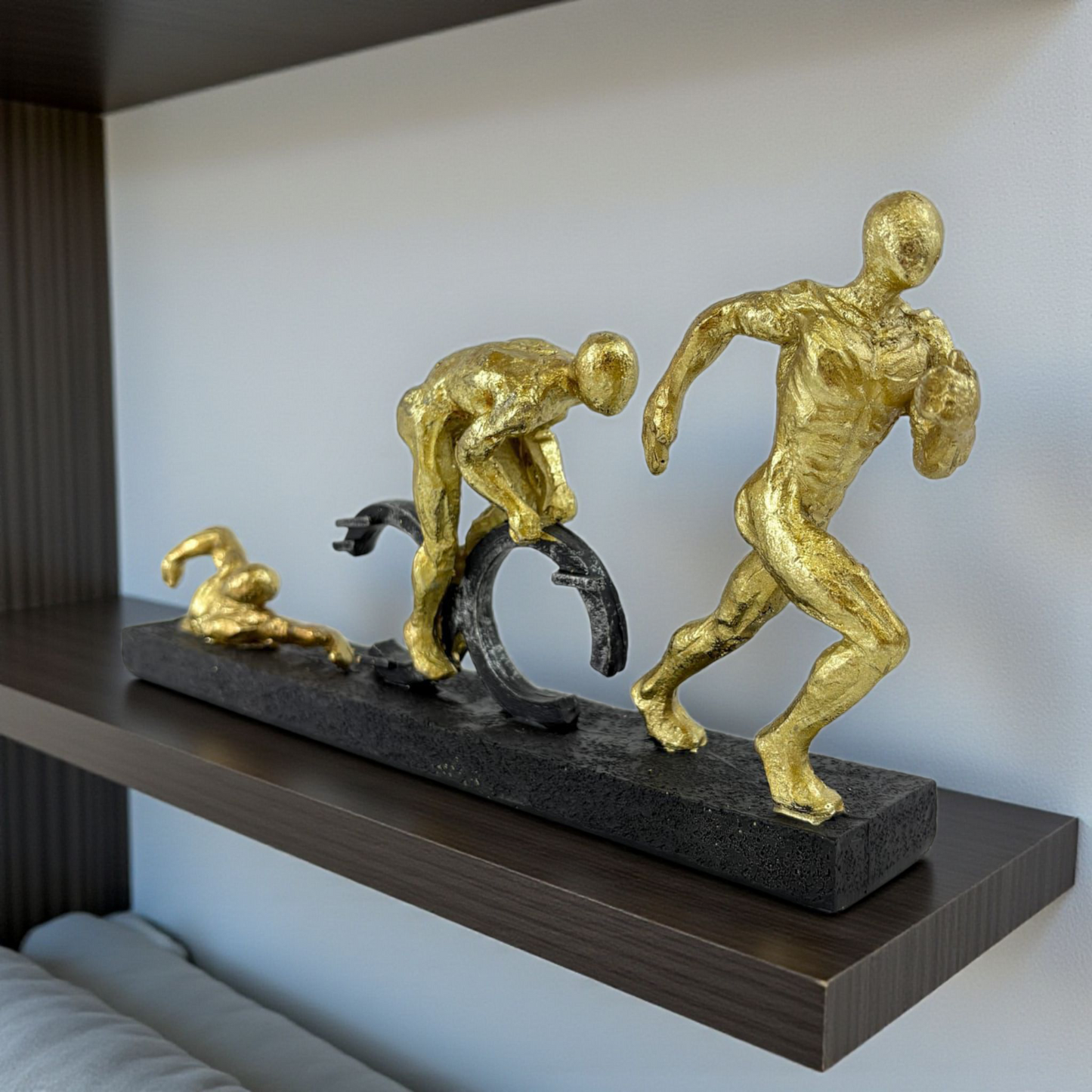 Triathlon Athlete Sculpture – Swim, Bike & Run Decor