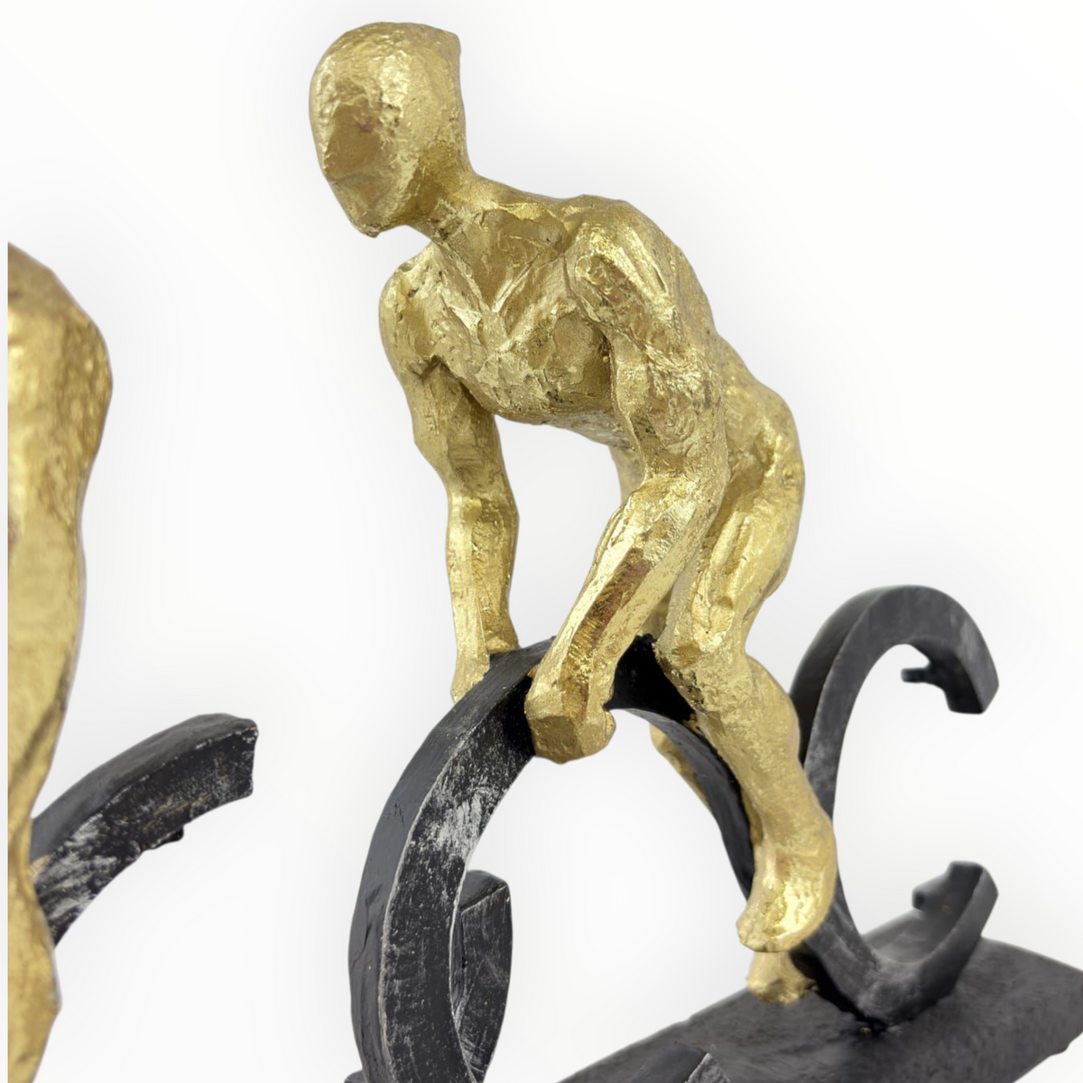 Cycling Duo Sculpture – Modern Athlete Bike Decor