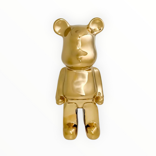 Luxury Gold Bear Decor Figurine – Modern Home Accent