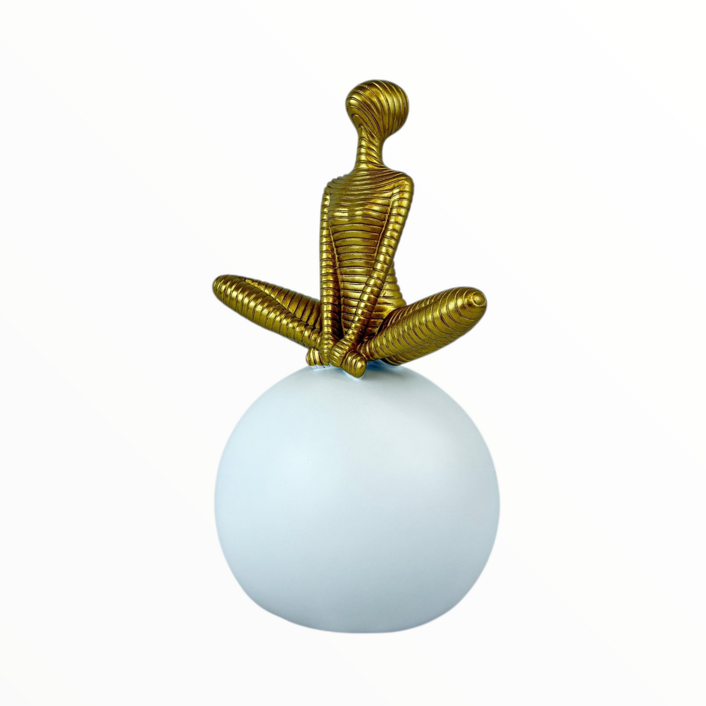 Golden Serenity Figurine – Modern Yoga Home Decor