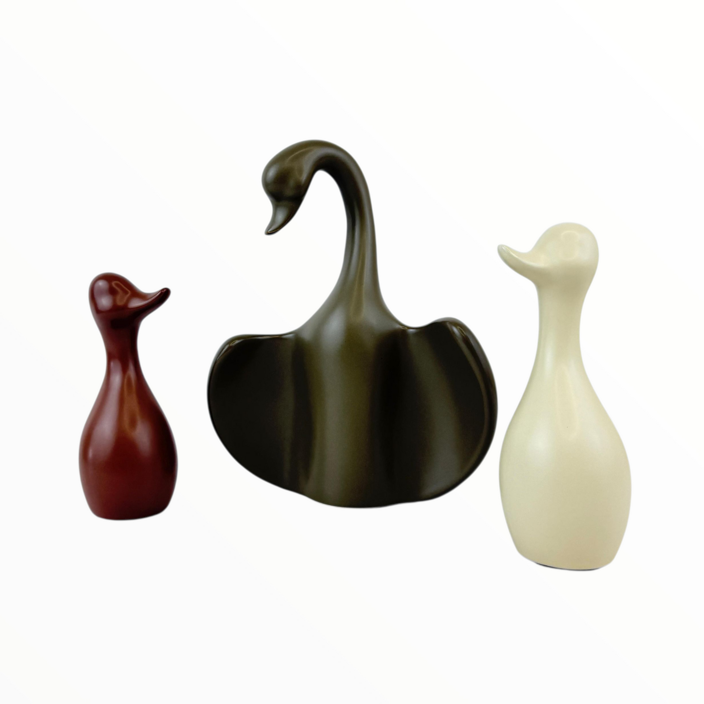 Modern Swan & Duck Figurine Set – Minimalist Home Decor