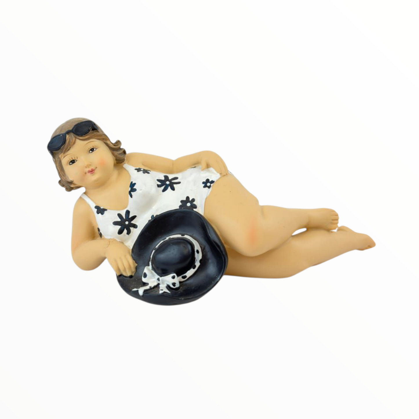 Relaxed Curvy Lady Figurine – Summer Beach Body-Positive Décor
