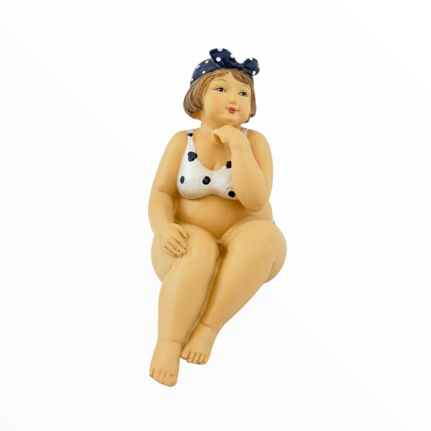 Body-Positive Lady Figurine – Curvy Retro Beach Décor