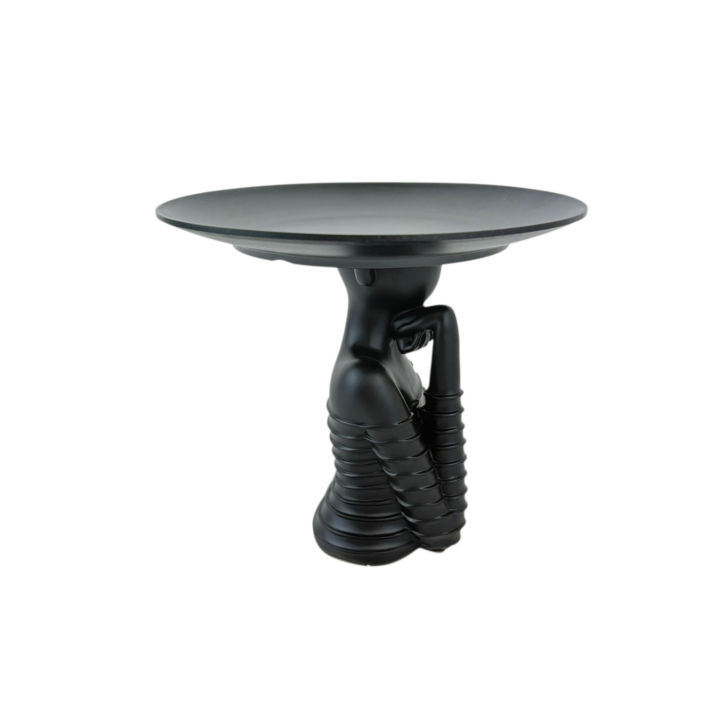 Modern Lady Decorative Tray – Black Resin Jewelry and Candy Holder