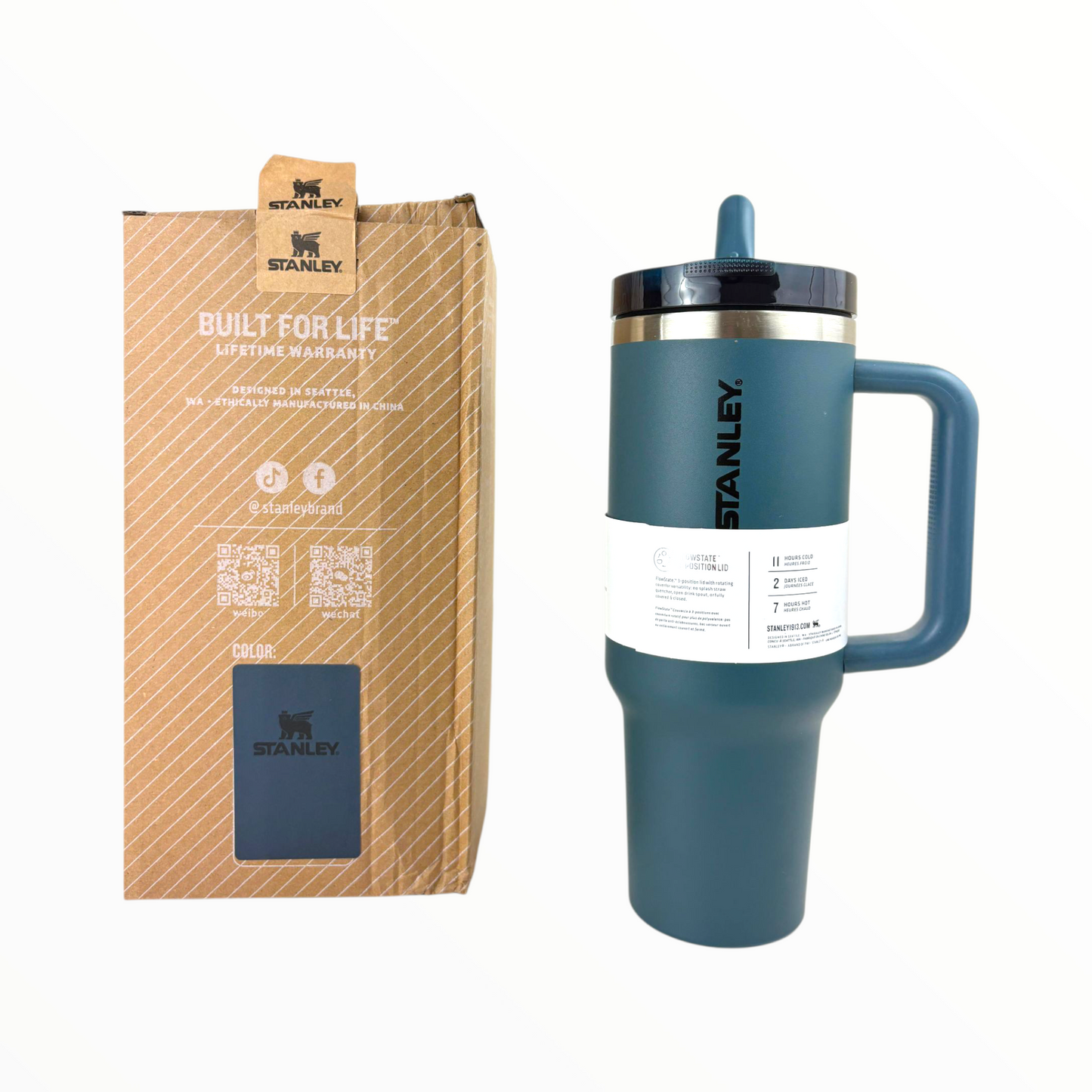 Stanley Quencher 40oz Tumbler – Stainless Steel Vacuum Insulated Travel Mug with Handle & Straw