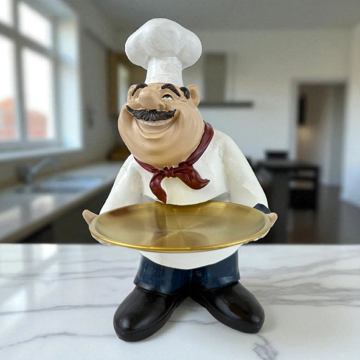 Happy Chef Figurine with Tray – Kitchen Counter Holder