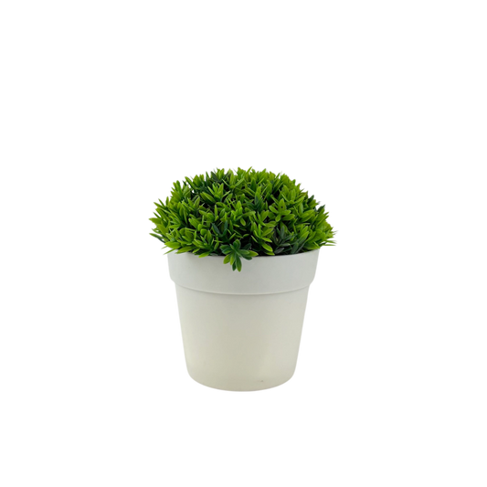 Mini Artificial Plant in White Pot – Home Decor Greenery