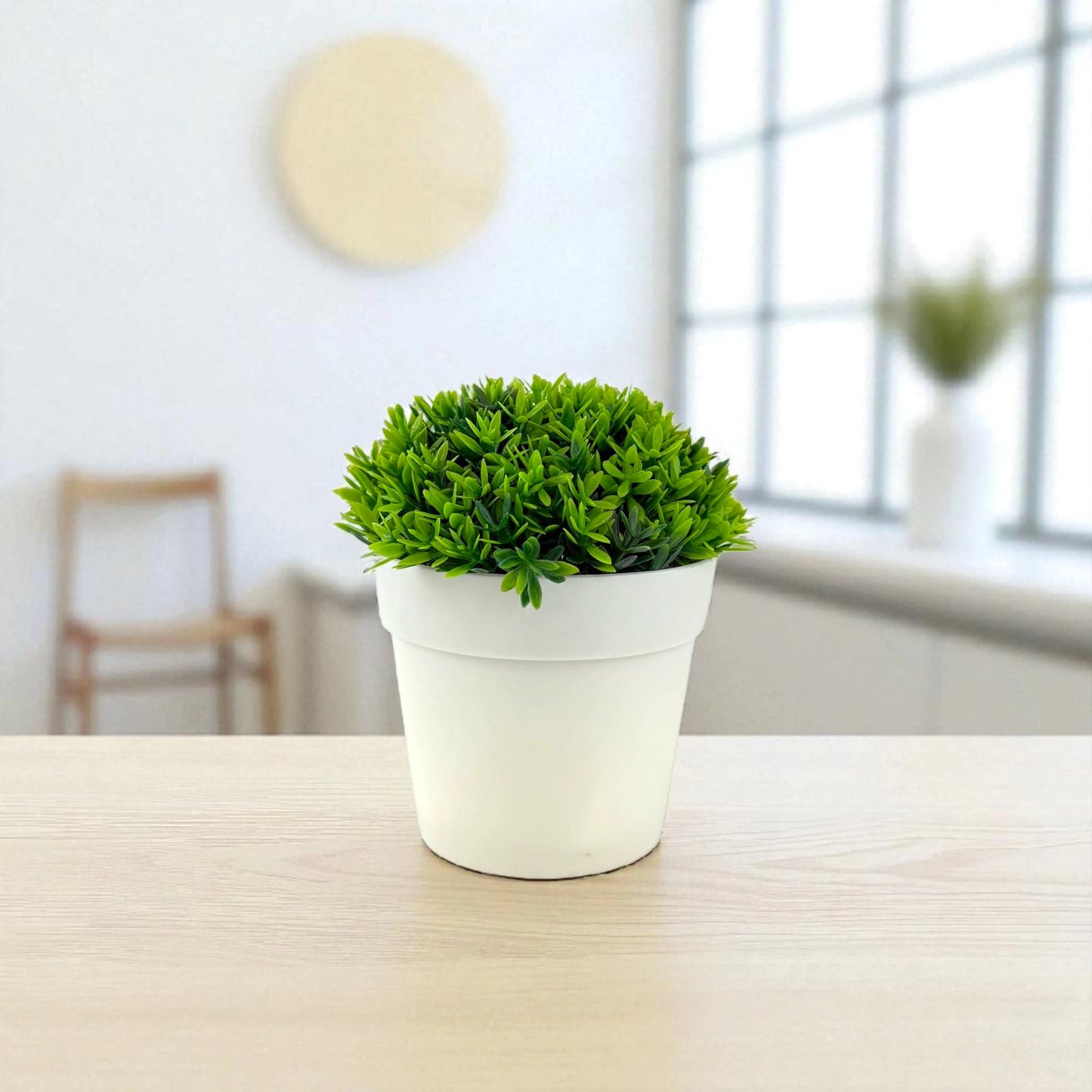 Mini Artificial Plant in White Pot – Home Decor Greenery