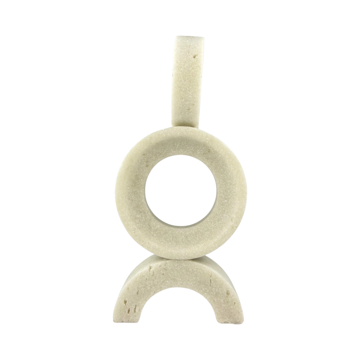 Stacked Ring Arch Sculpture – Minimalist Sandstone Decor