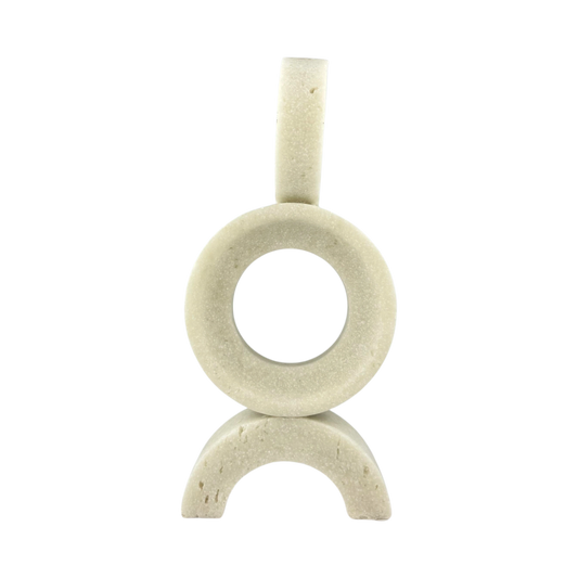 Stacked Ring Arch Sculpture – Minimalist Sandstone Decor