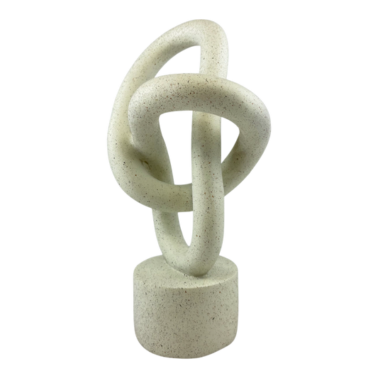 Large Abstract Knot Sculpture –– Speckled Stone Finish
