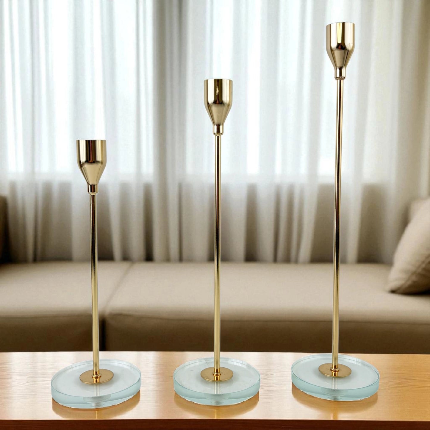 Set of 3 Modern Candle Holders