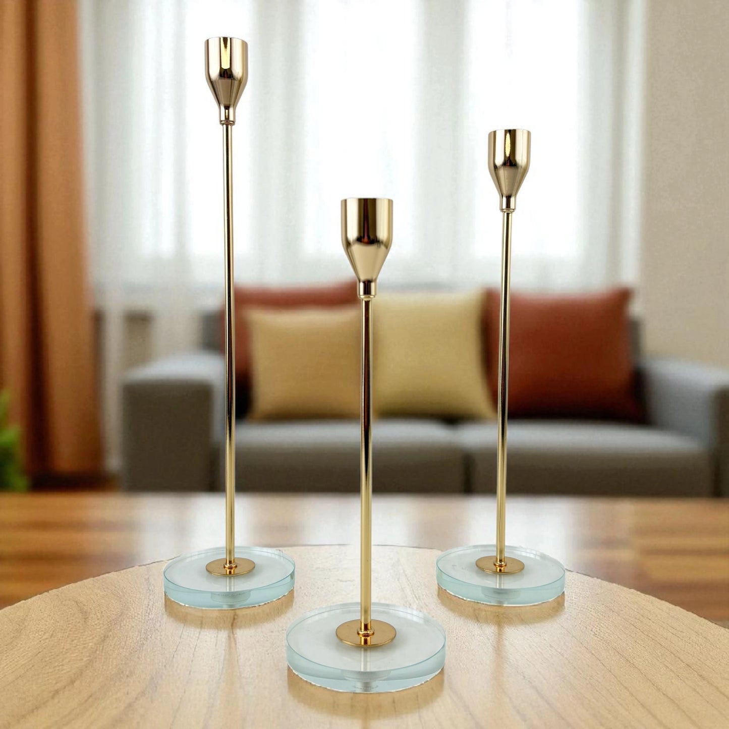 Set of 3 Modern Candle Holders