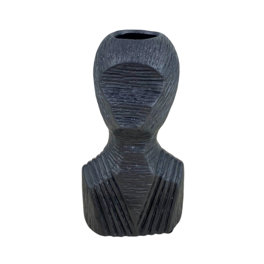 Small Abstract Black Bust Sculpture