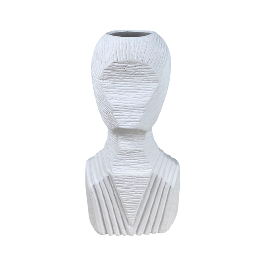 Big Abstract White Bust Sculpture