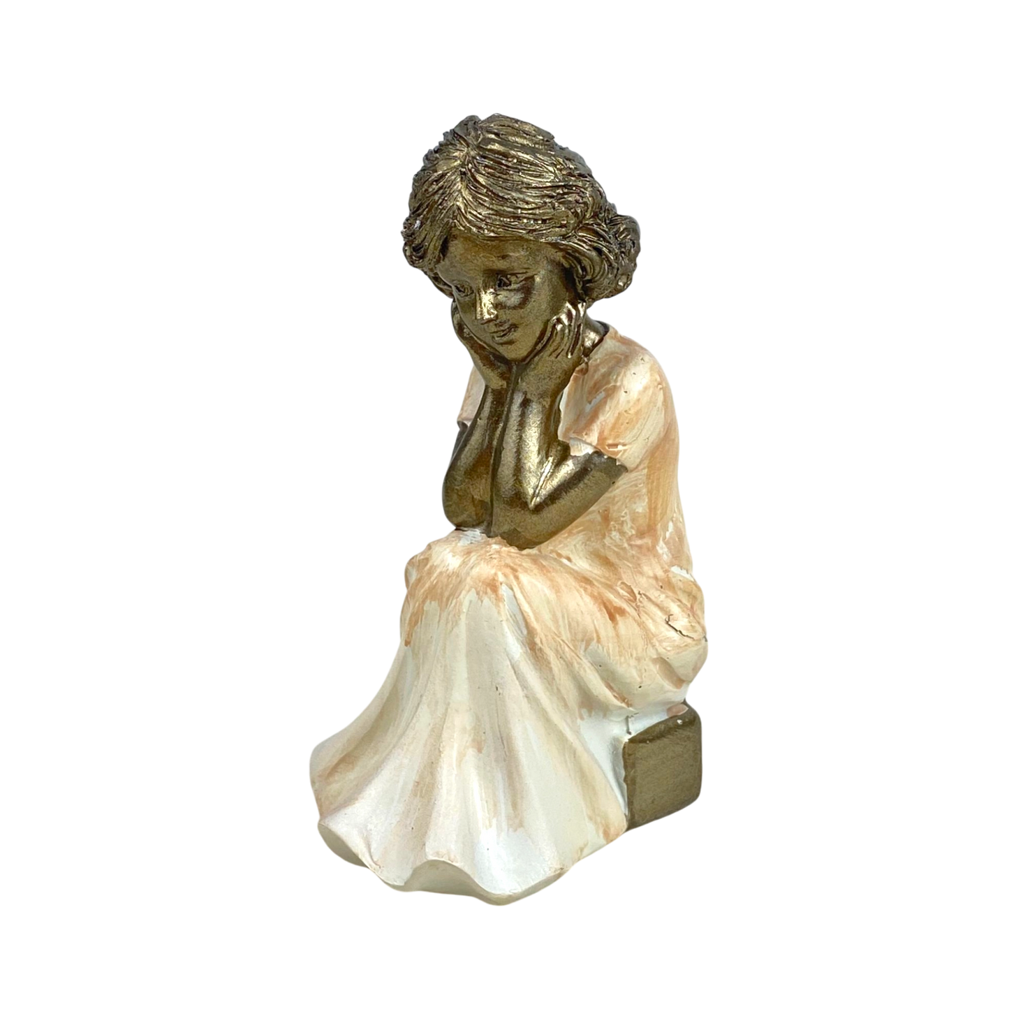 Bronze Finish Figurines – Children Sitting