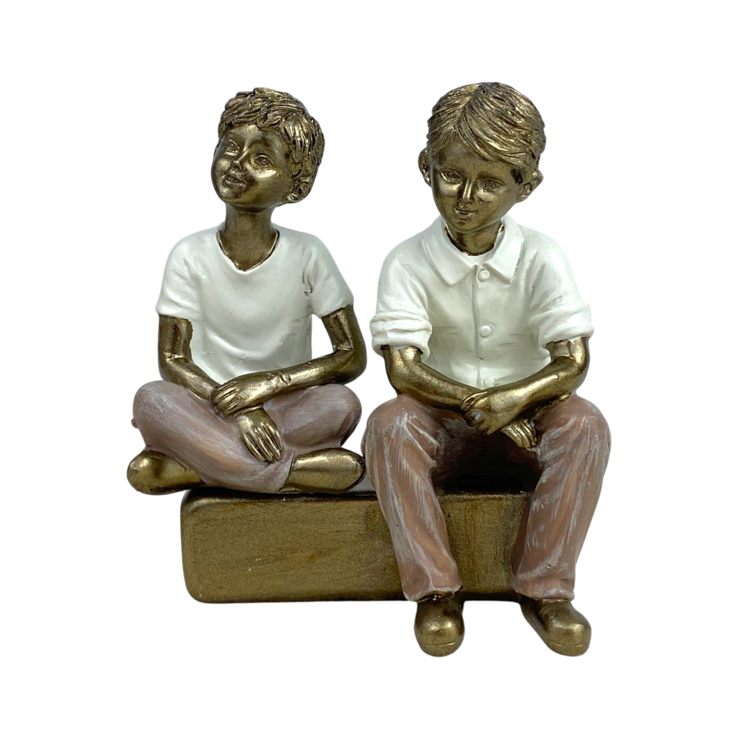 Bronze Finish Figurines – Children Sitting