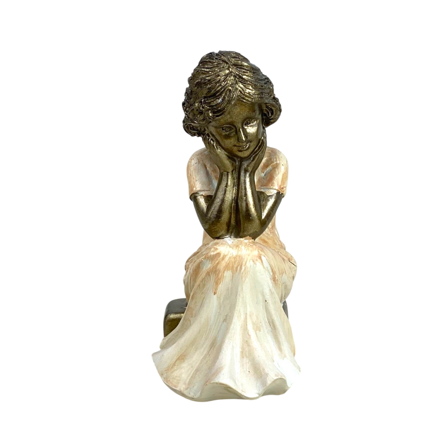 Bronze Finish Figurines – Children Sitting