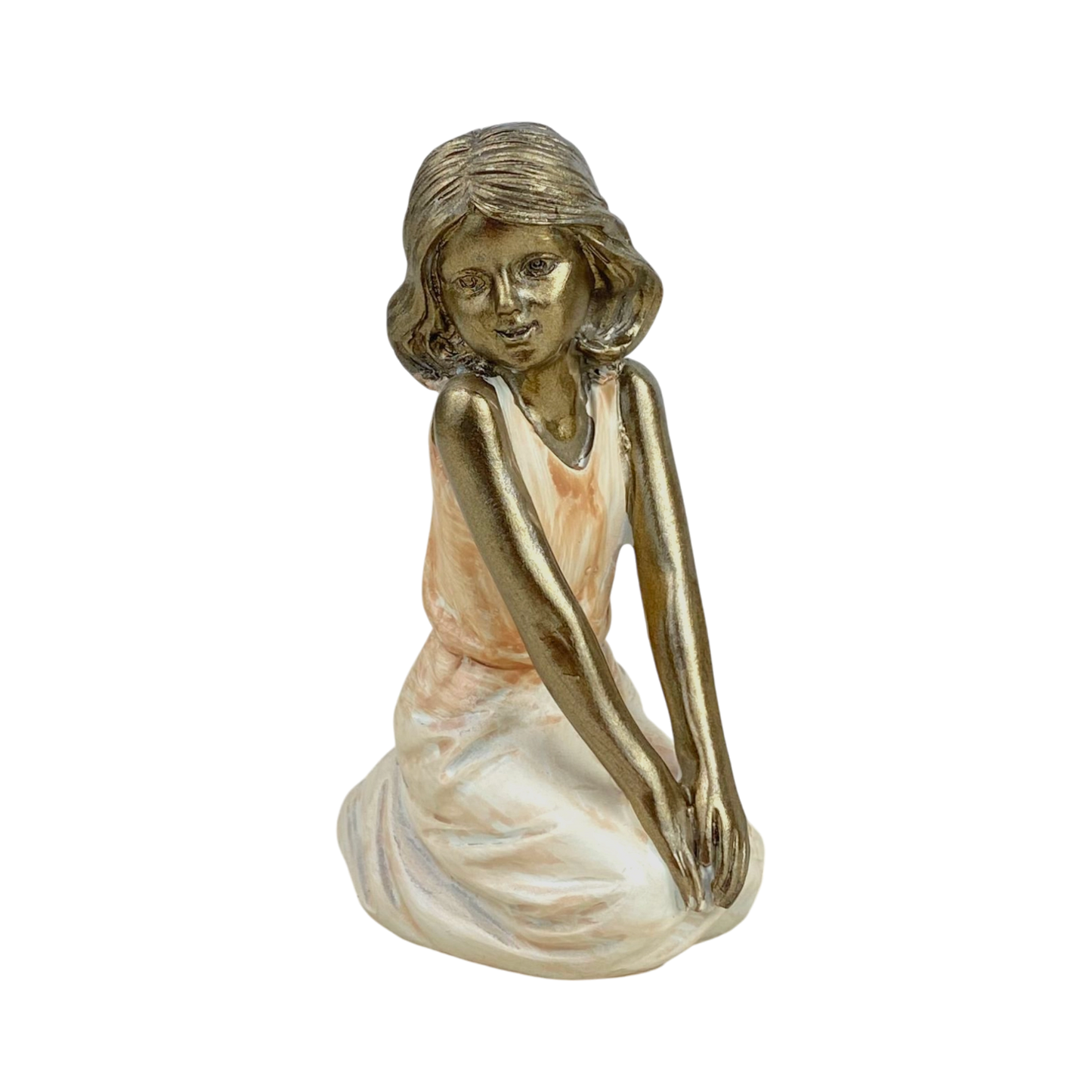 Bronze Finish Figurines – Children Sitting