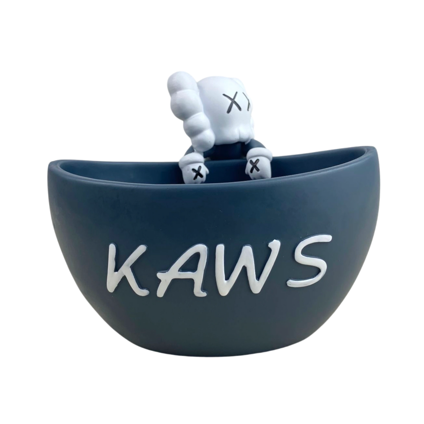 KAWS-Inspired Decorative Bowl with Figurine