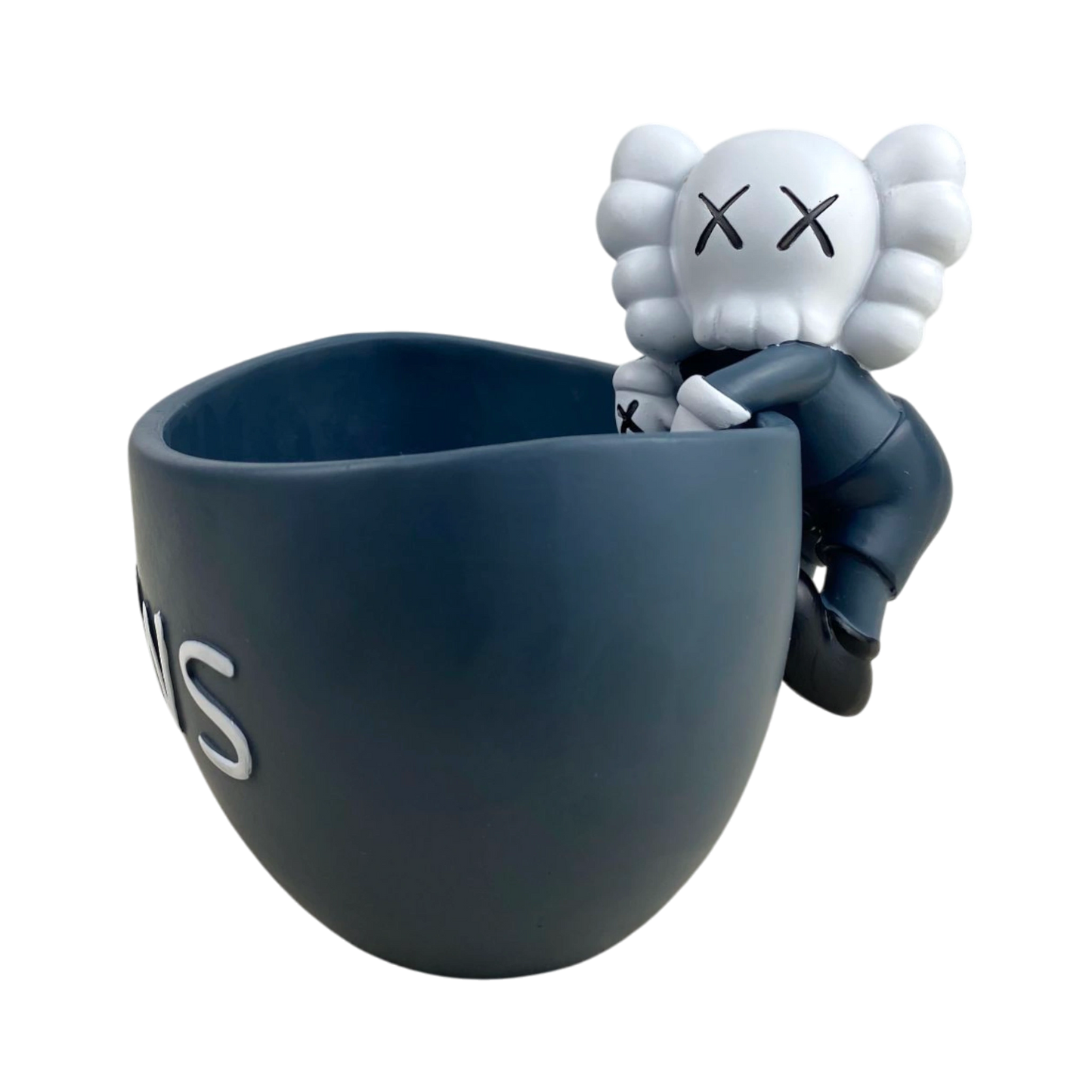 KAWS-Inspired Decorative Bowl with Figurine