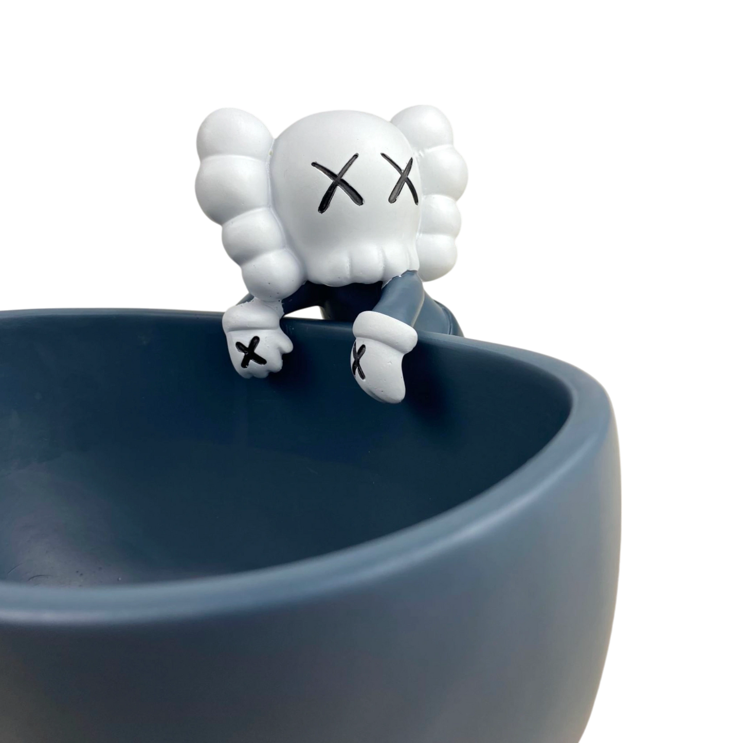 KAWS-Inspired Decorative Bowl with Figurine