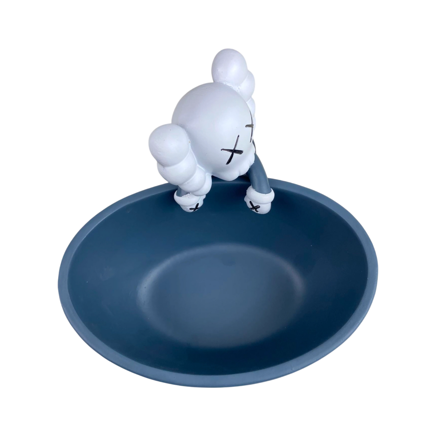 KAWS-Inspired Decorative Bowl with Figurine