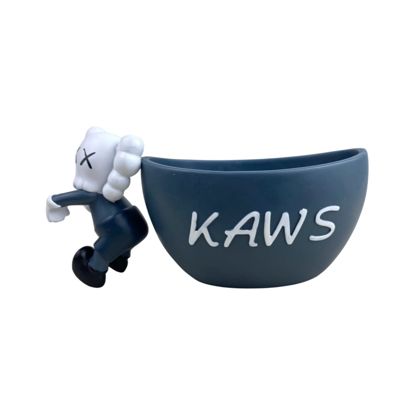 KAWS-Inspired Decorative Bowl with Figurine