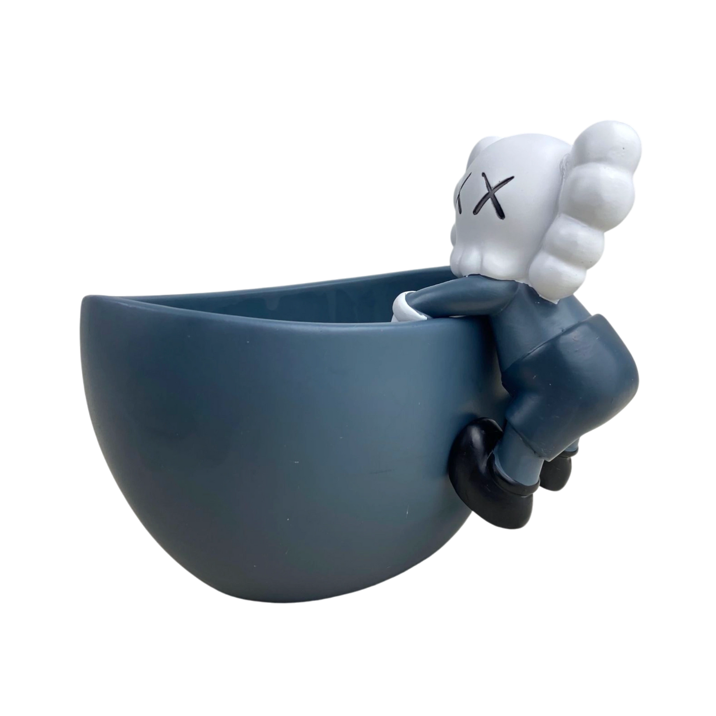 KAWS-Inspired Decorative Bowl with Figurine