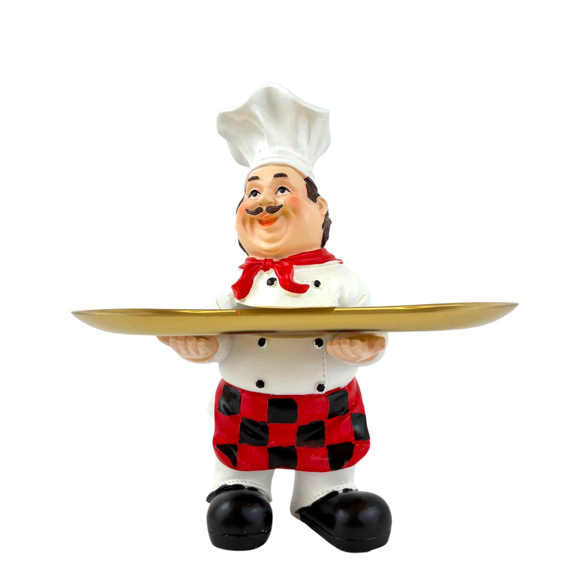 Chef Figurine with Serving Tray – Kitchen Counter Decor