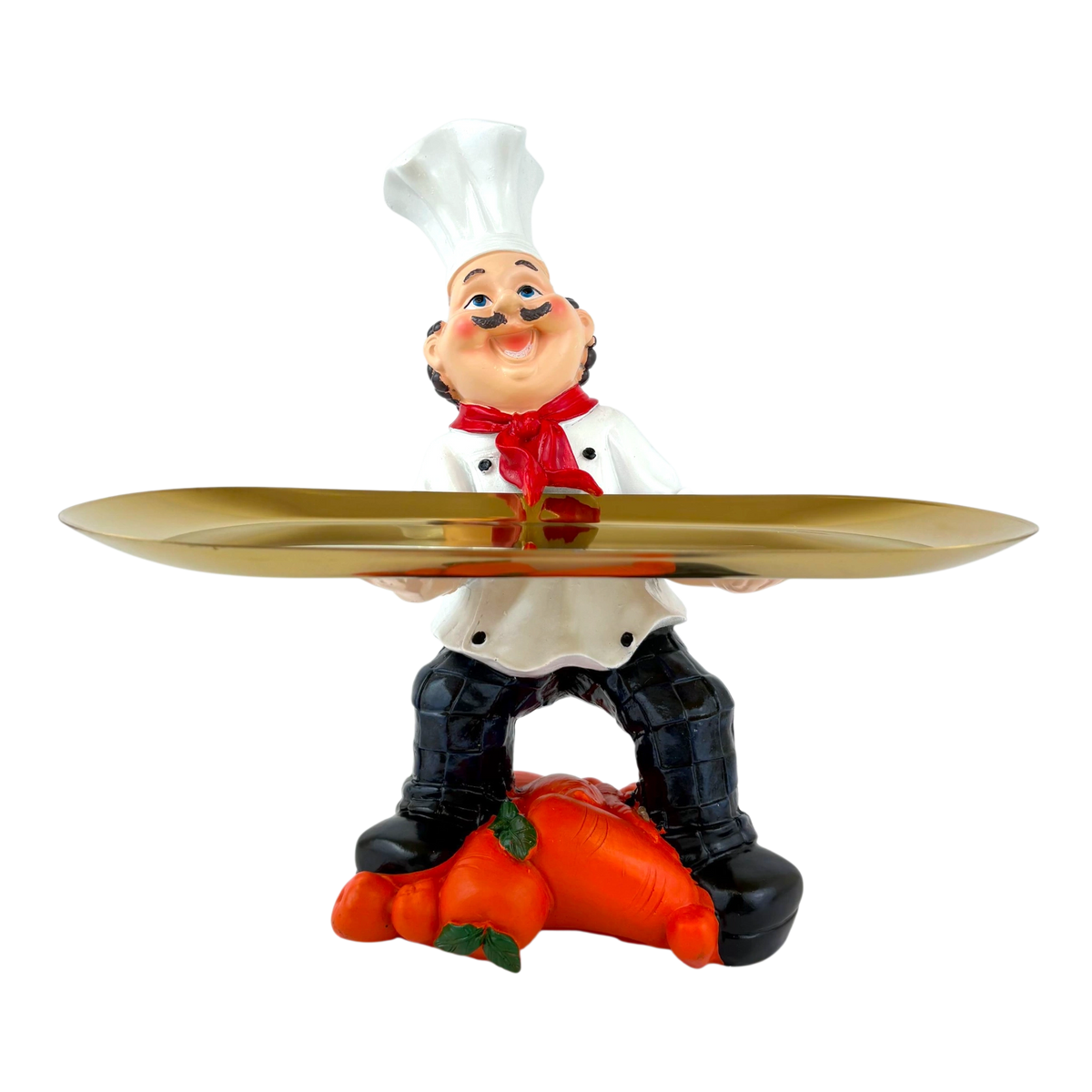 Chef Tray Holder with Carrot Base – Fun Kitchen Decor