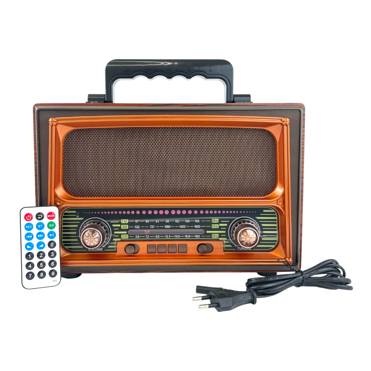 Retro Bluetooth Party Radio – Wooden Style (Model M-1807BT)
